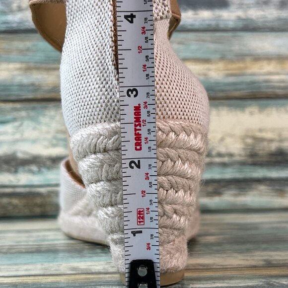 Talbots Espadrilles Womens 5M Brown/Beige Wedge Zip Dress Casual Sandal Summer - Picture 9 of 10